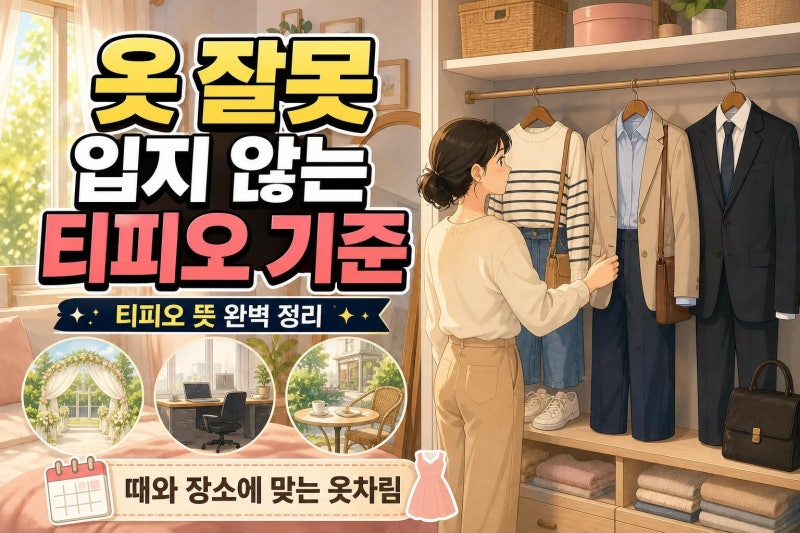 TPO 뜻 완벽 정리: 결혼식·면접·데이트에서 옷 잘못 입지 않는 기준