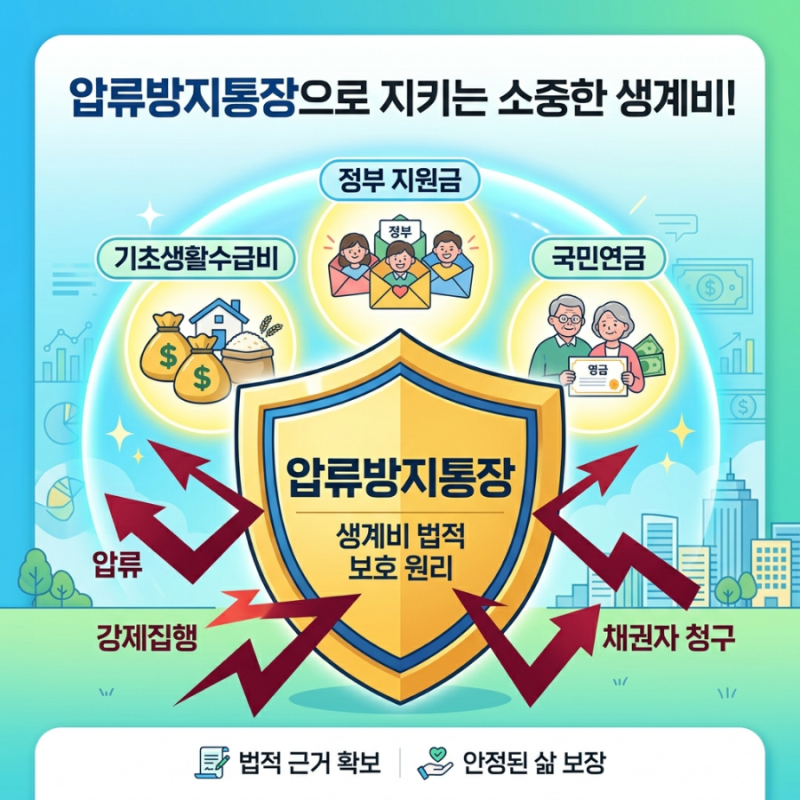 압류방지통장 종류와 개설방법! 185만 원 한도와 절대 하면 안 되는 실수 3가지