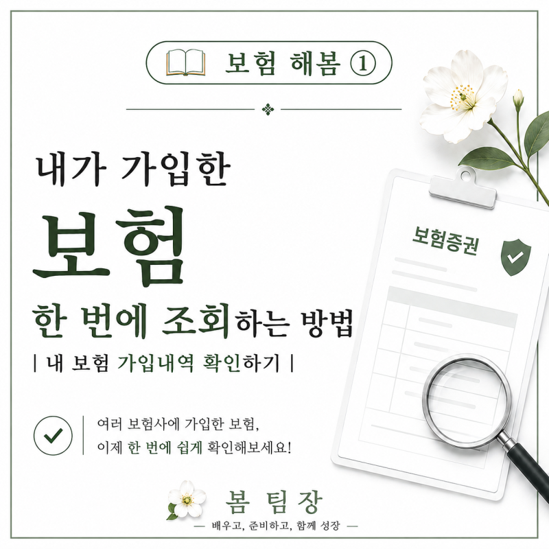 내가 가입한 보험 한 번에 조회하는 방법｜내 보험 가입내역 확인하기