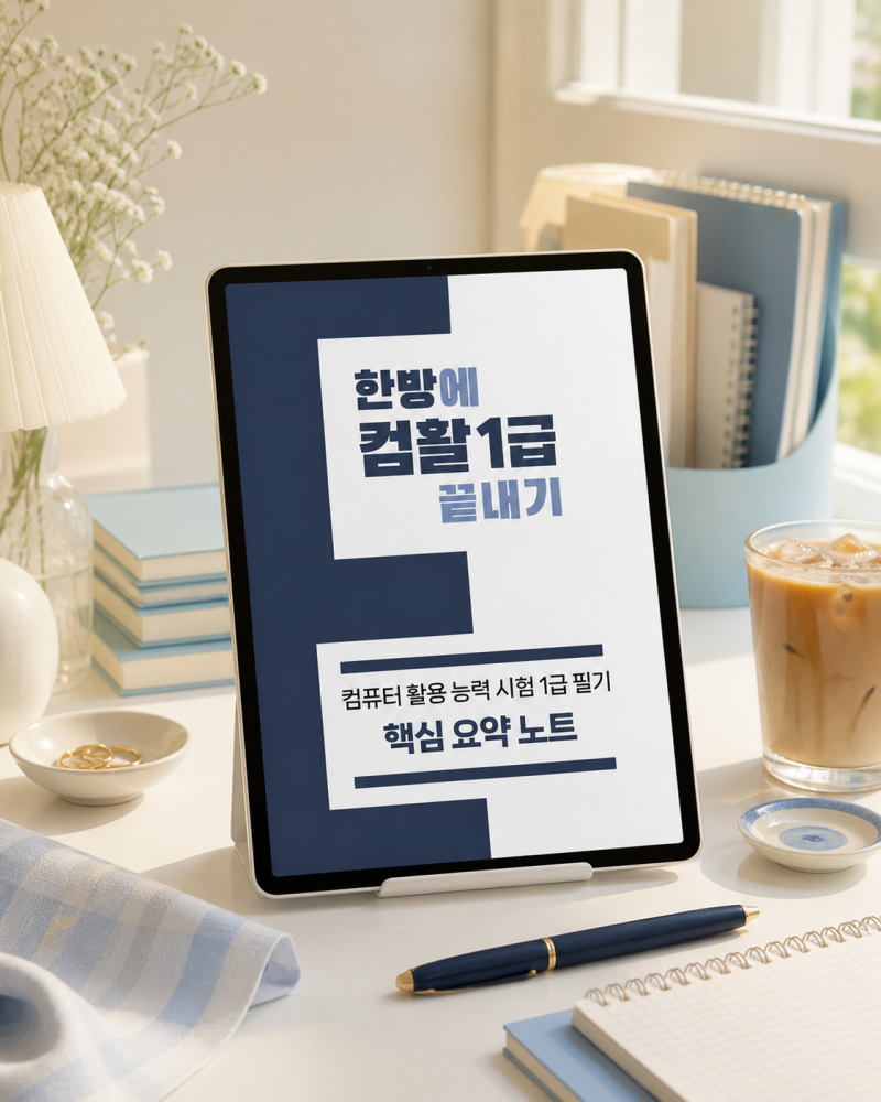 컴활 1급 필기 요약노트 PDF 찾는다면 한방에듀 구성·옵션