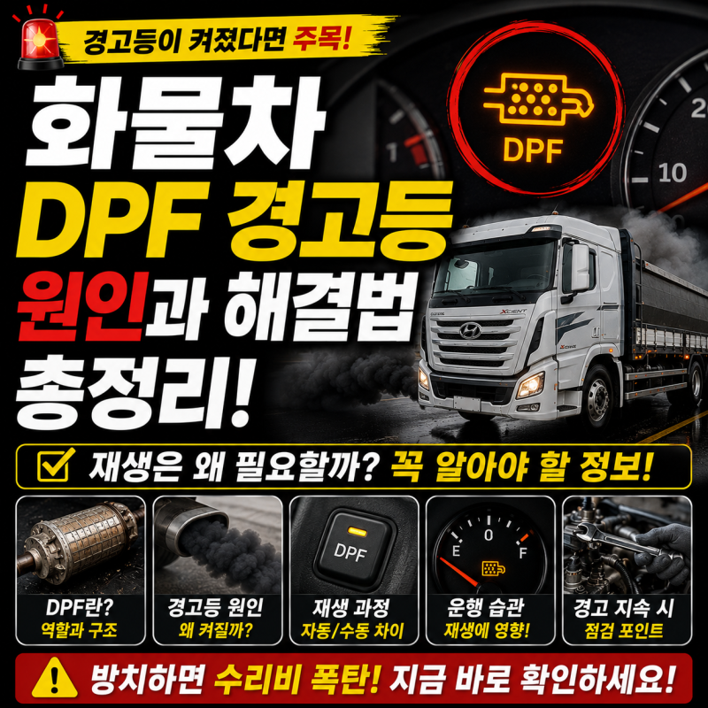 화물차 DPF 경고등이 켜지는 이유, 재생은 왜 필요할까?