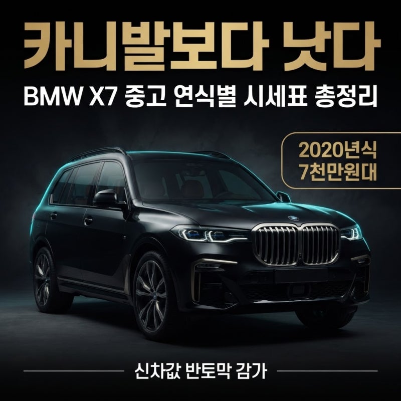 "카니발보다 낫다" BMW X7 중고차 가격 시세표 연도별 총정리