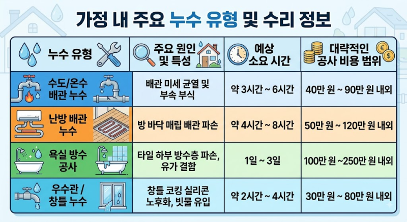 [아파트 누수공사 총정리] 원인 파악부터 대처법, 공사 비용 및 일상생활배상책임보험 청구 ....
