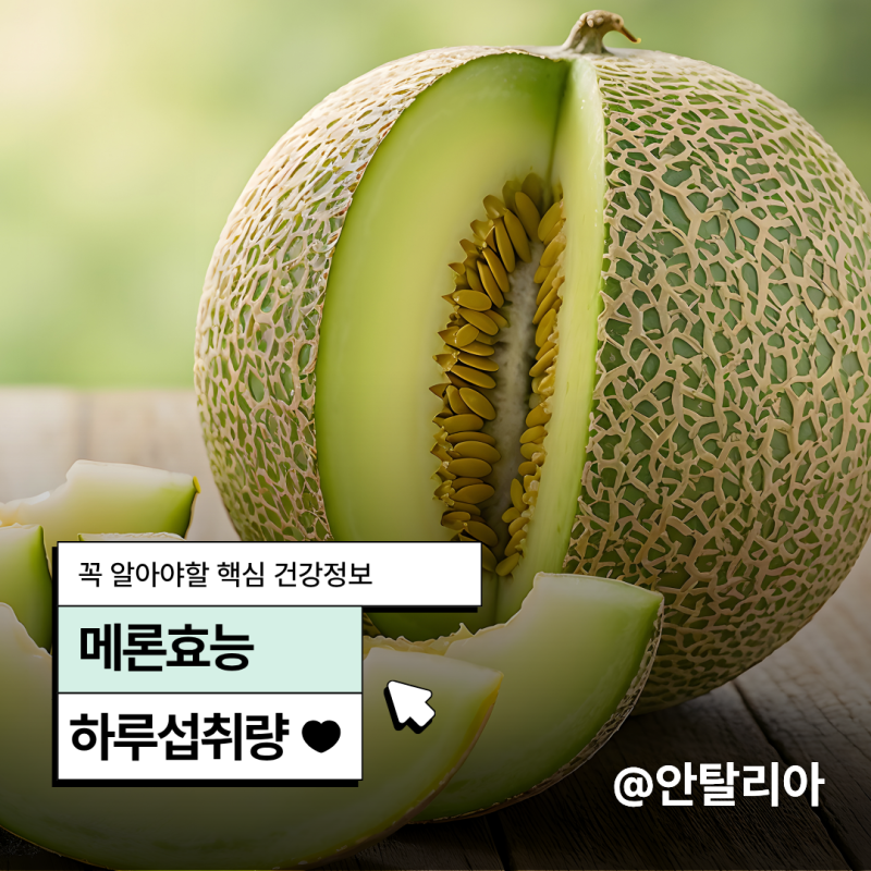 메론효능 6가지 멜론 하루 섭취량 정하는 기준