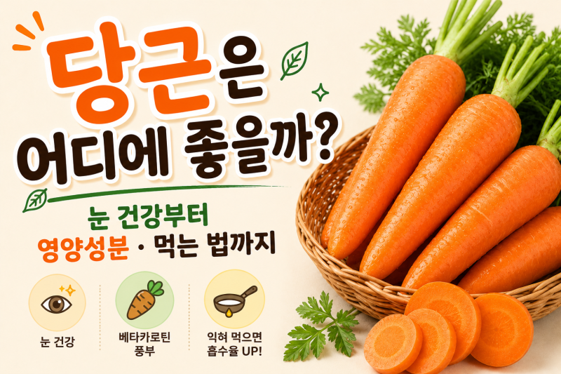 당근은 어디에 좋을까? 눈 건강부터 영양성분·먹는 법까지