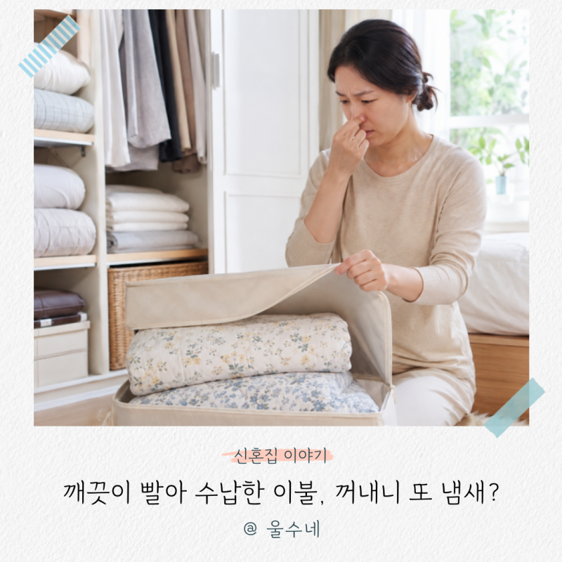 “깨끗이 빨아 수납한 이불, 꺼내니 또 냄새?” 눅눅함 막는 이불정리함 보관 방법