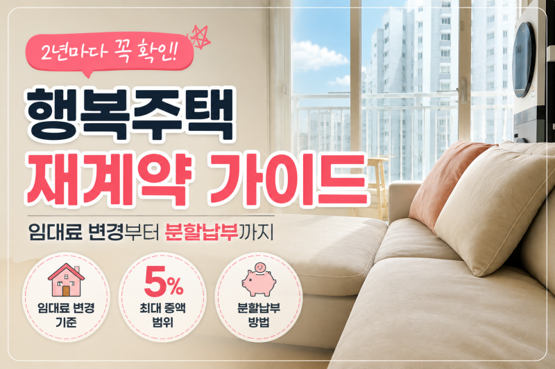 LH 행복주택 재계약하면 임대료 오를까? 보증금 최대 5% 증액과 분할납부까지