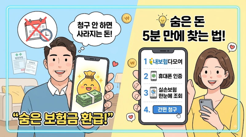 "실손보험 청구 안 하면 사라지는 돈" 내 숨은 보험금 5분 만에 찾는 법