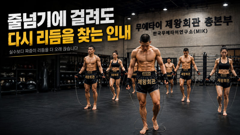 줄넘기를 하다가 줄에 걸렸다고 성질부터 내지 마라