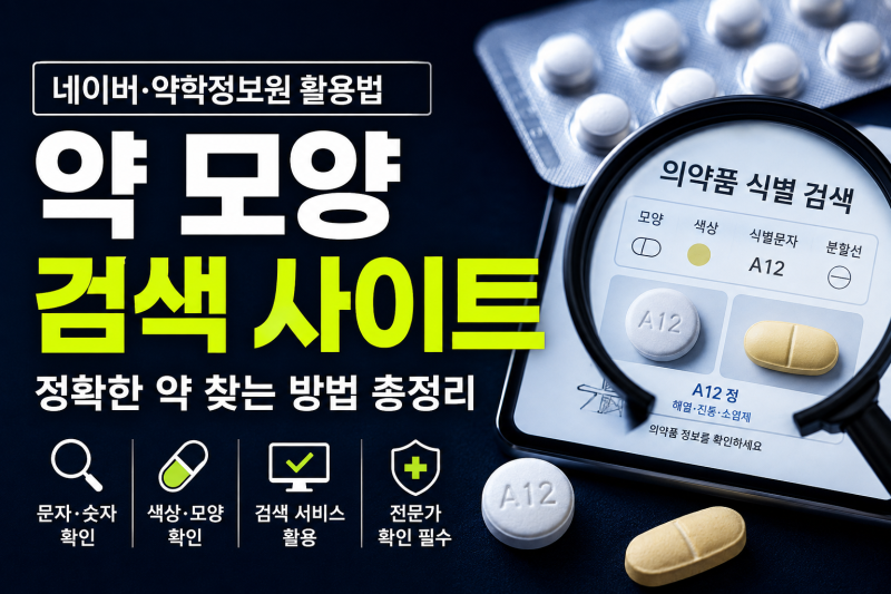약 모양 검색 사이트 바로가기, 네이버 약학정보원 찾기 이용 방법 총정리