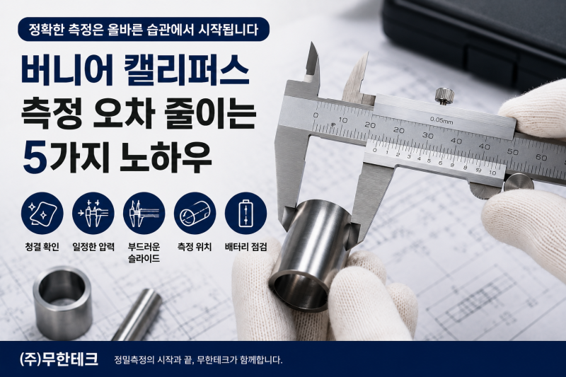 캘리퍼스 측정할 때마다 값이 다르다면? 측정 오차 줄이는 5가지 방법 ㅣ (주)무한테크