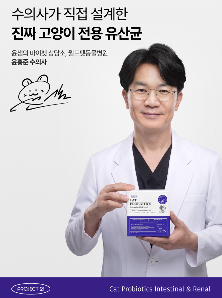 고양이 유산균 프로젝트21유튜브 마이펫상담소 수의사 공동개발 제품 후기