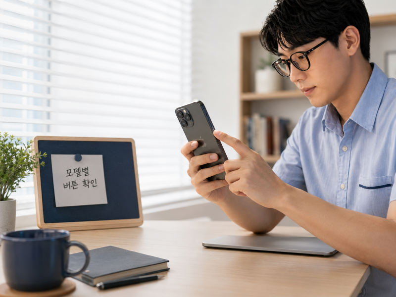아이폰 터치 먹통일 때 강제 재시동