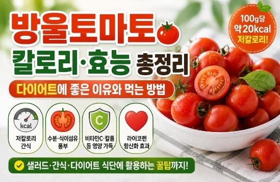 방울토마토 칼로리·효능 총정리｜다이어트에 좋은 이유와 먹는 방법