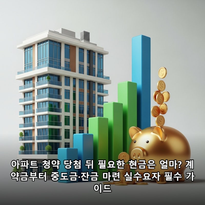 아파트 청약 당첨 뒤 필요한 현금은 얼마? 계약금부터 중도금·잔금 마련 실수요자 필수 가이....