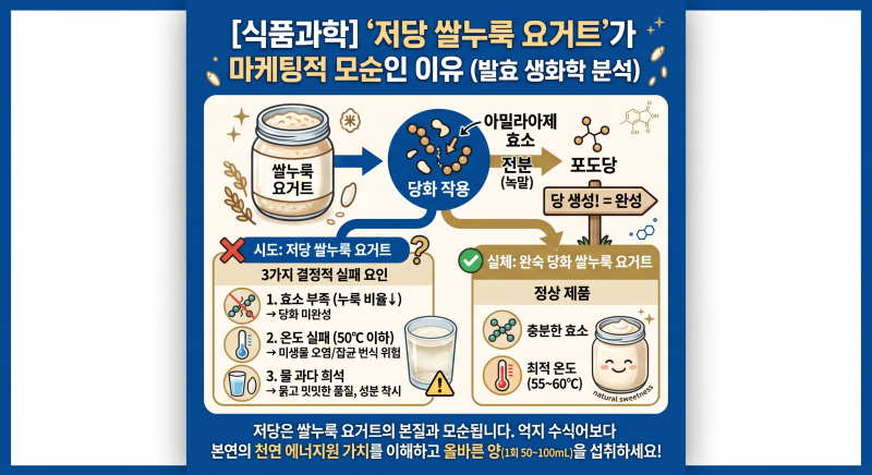 [식품과학] 저당 쌀누룩 요거트는 없다. (왜? 없는가?)