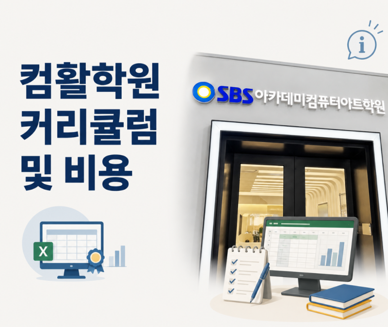컴활학원 커리큘럼 및 비용 정리