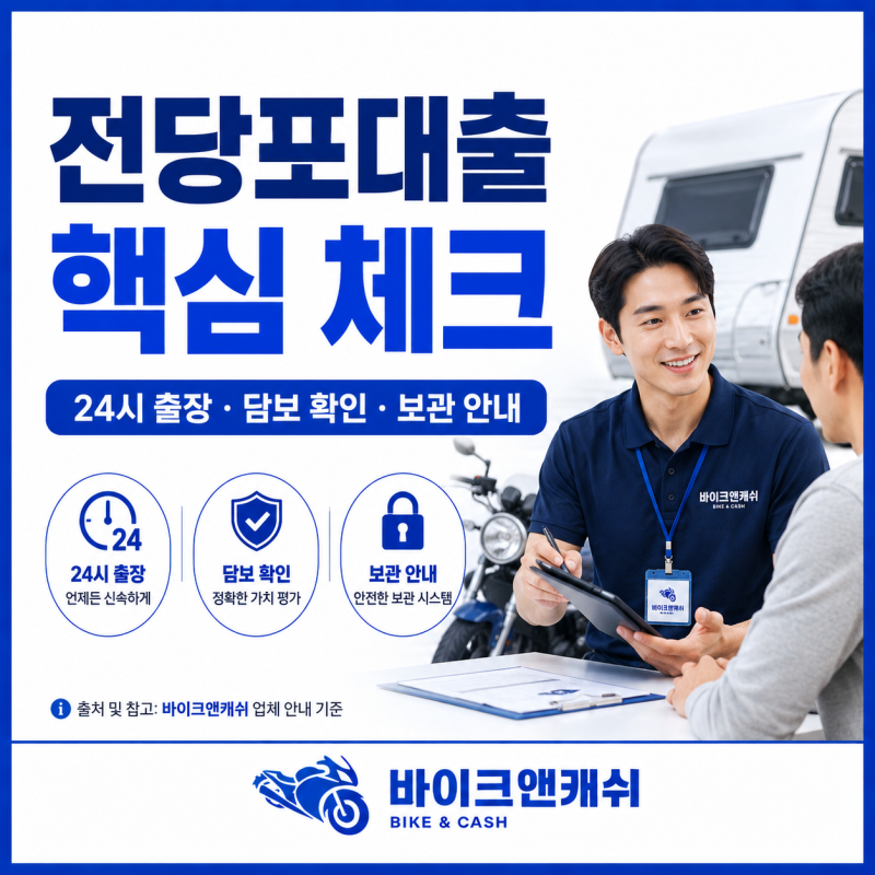 김해 오토바이 담보대출 24시 출장 이용방법 조건 정리