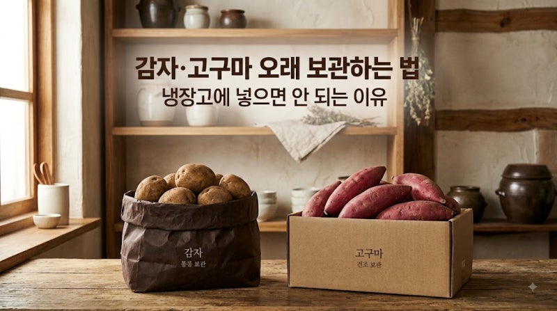 감자 고구마 오래 보관하는 방법