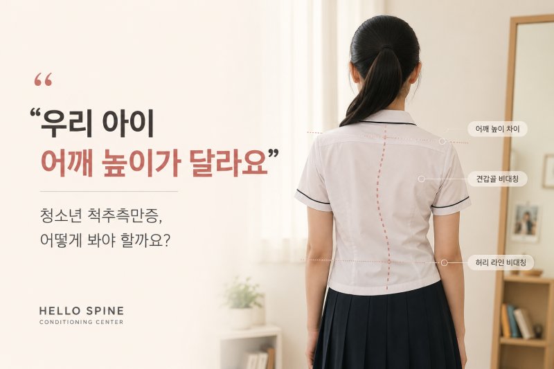우리 아이 어깨 높이가 달라요｜청소년 척추측만증, 어떻게 봐야 할까요? | HELLO SPINE