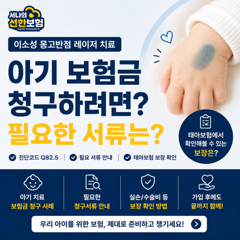 아기 이소성 몽고반점 레이저 치료, 태아보험 청구 사례