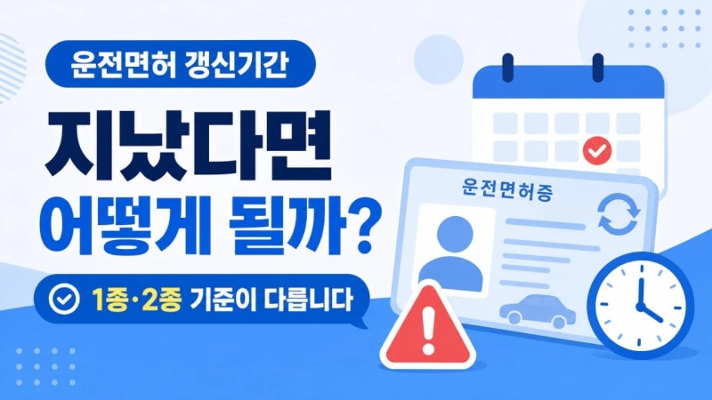 운전면허증 갱신 기간 지나면 어떻게 될까, 과태료·면허취소 기준