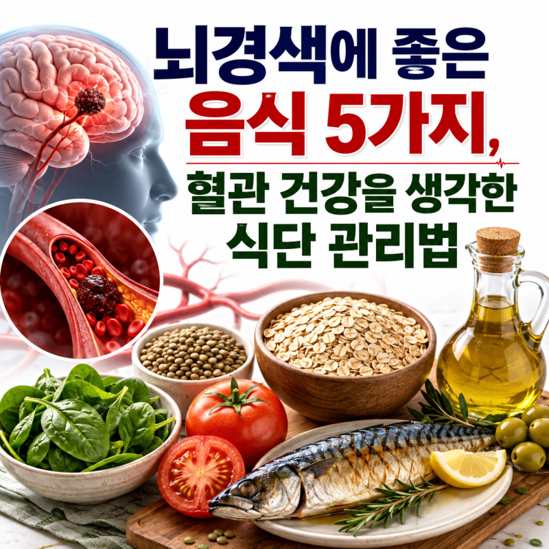 뇌경색에 좋은 음식 5가지, 혈관 건강을 생각한 식단 관리법