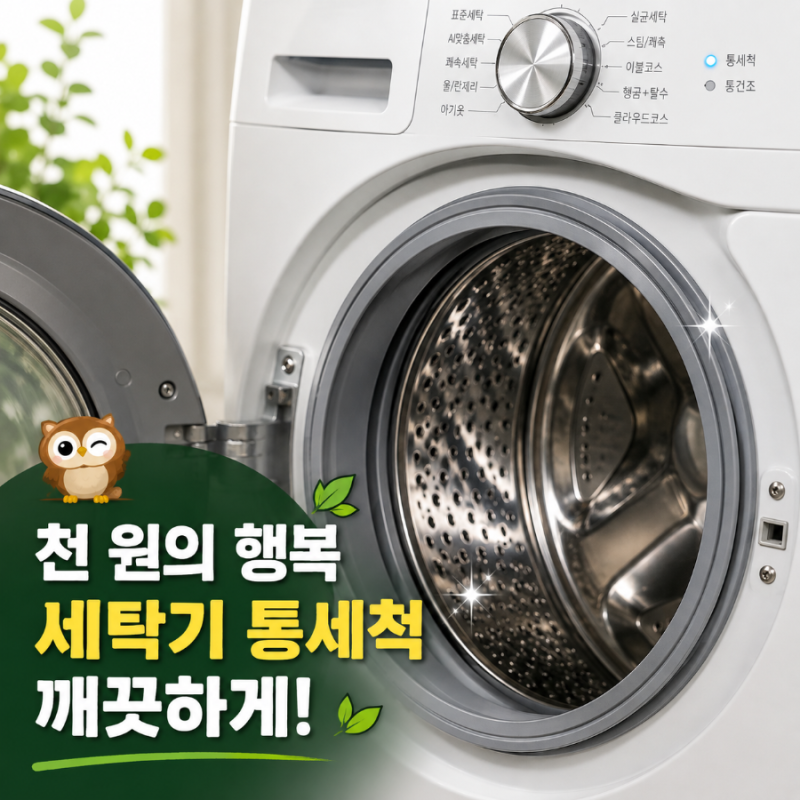 세탁기 통세척 방법, 다이소 1,000원 세탁조 클리너로 직접 청소해봤습니다