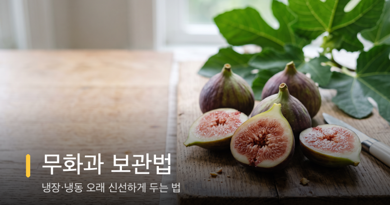 무화과 보관법 — 세척부터 냉장·냉동까지, 오래 신선하게 두는 법