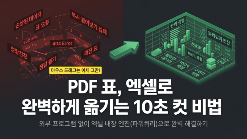 PDF 엑셀에 넣는법 변환, 단축키로 쉽게 하는 방법