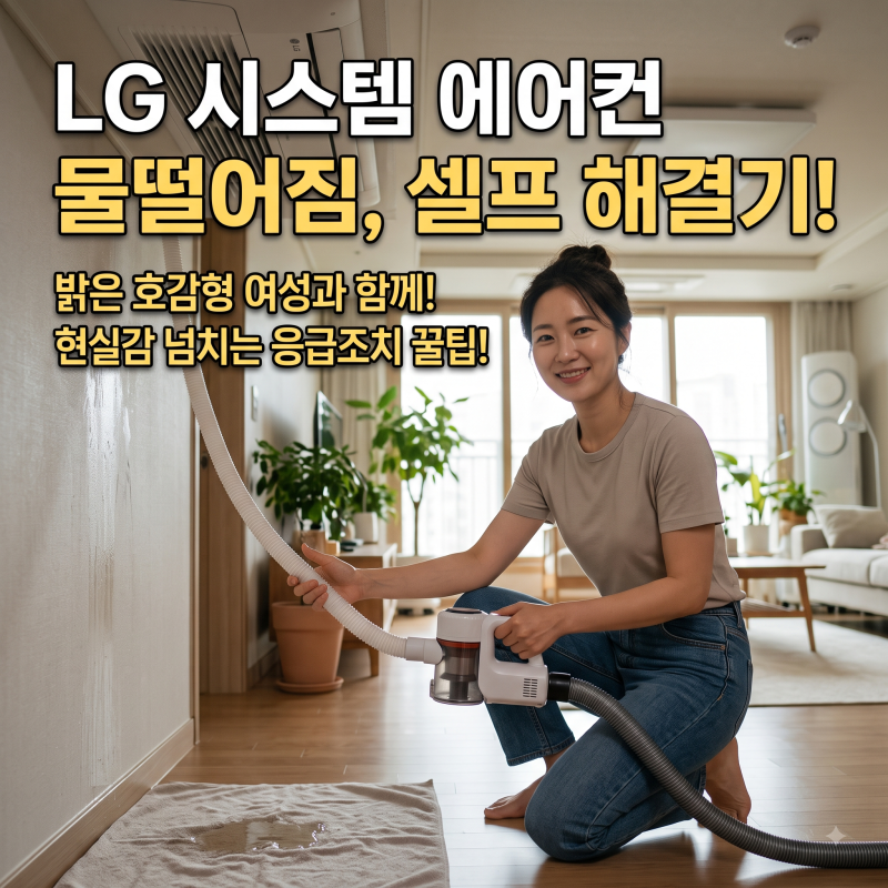 LG 천장형 시스템 에어컨 물떨어짐 누수 원인 해결 응급조치 꿀팁