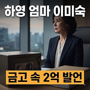 배우 하영 엄마 이미숙 대표는 누구? 금고 속 현금 2억 발언의 내막