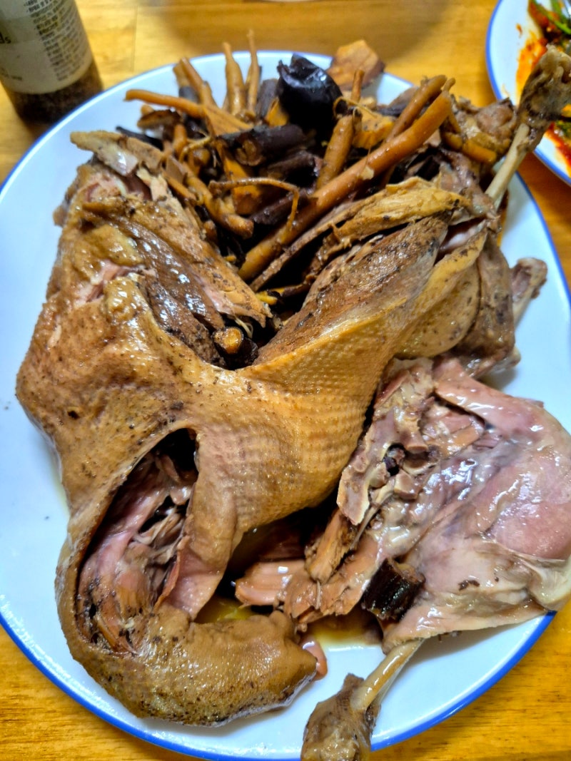 전기밥솥 오리백숙 만들기｜말복 보양식 오리탕, 전복·능이버섯 넣고 푹 끓이기