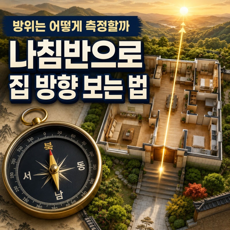 방위는 어떻게 측정할까｜나침반으로 집 방향 보는 법