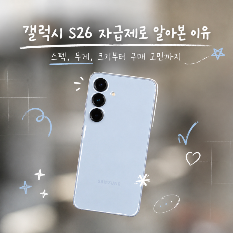 갤럭시 S26 자급제로 알아본 이유｜스펙, 무게, 크기부터 구매 고민까지