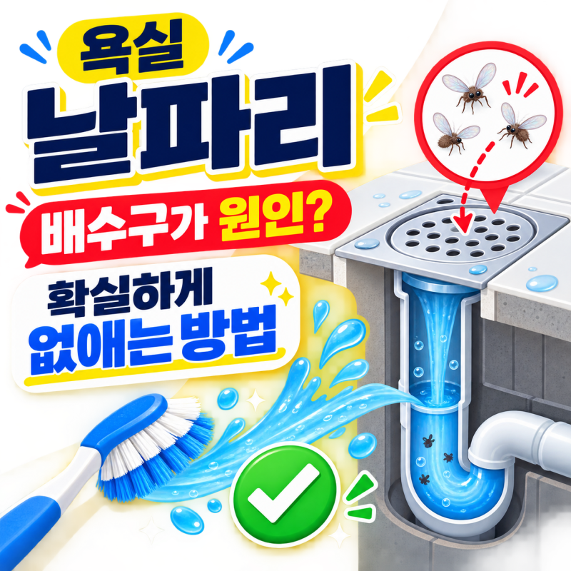 욕실 배수구 날파리 원인과 없애는 방법