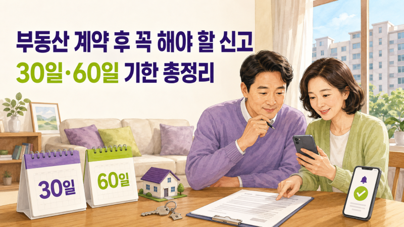 부동산 거래신고 30일 총정리｜매매·전월세 신고기한과 과태료, 온라인 방법