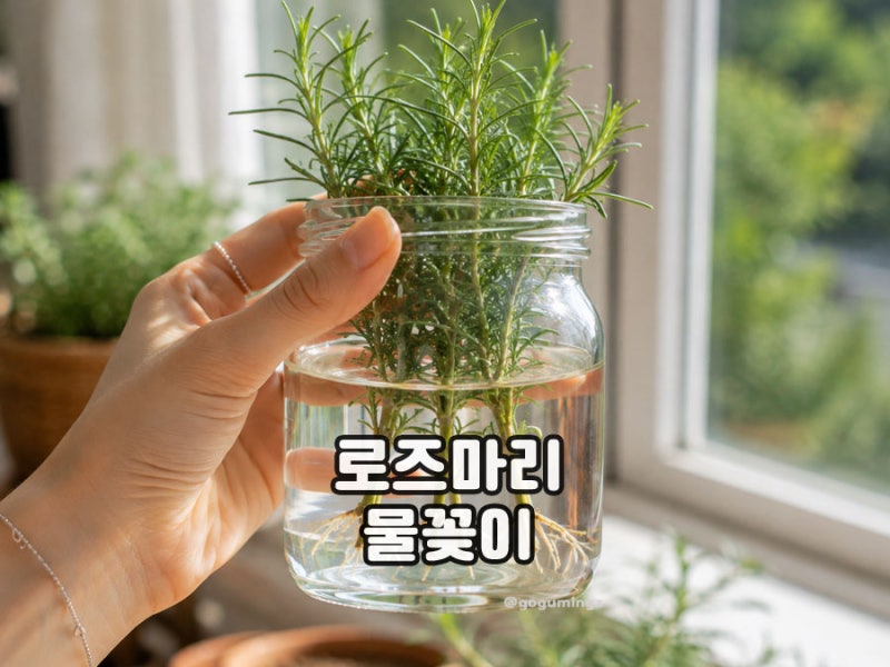 허브 로즈마리 키우기 물꽂이 분갈이 흙 비율