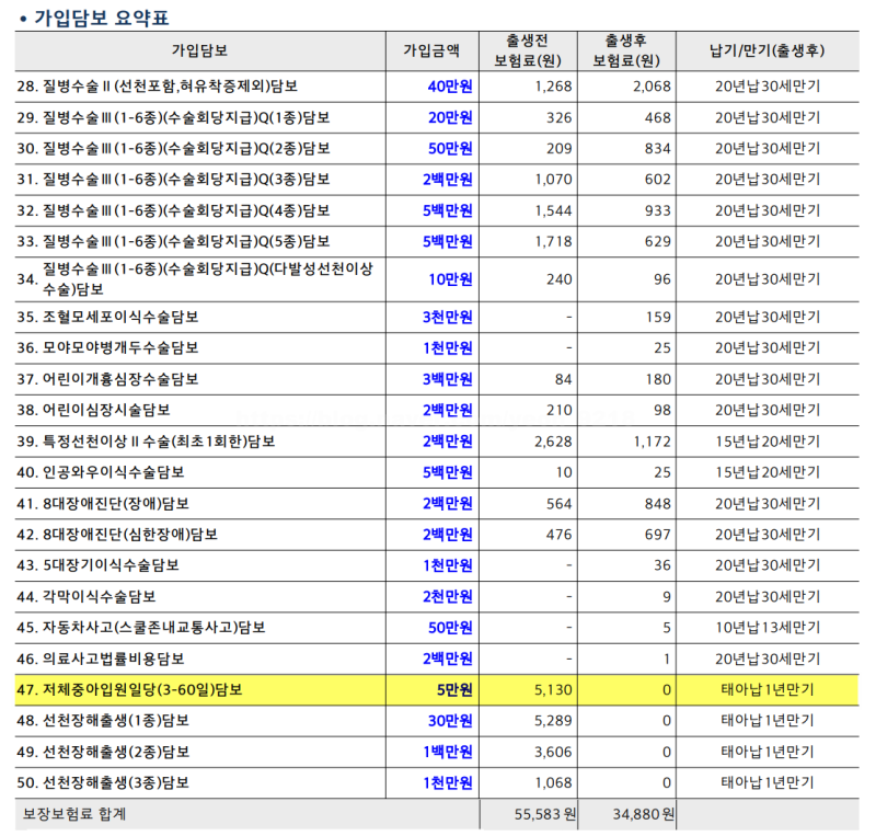 34주 조산 미숙아 저체중아 니큐 입원 현대해상 태아보험 청구 방법 서류 수령 후기