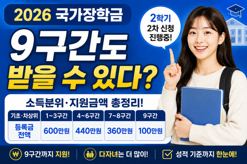 국가장학금 소득분위 기준｜9구간까지 얼마 받을까? 지원금액 총정리