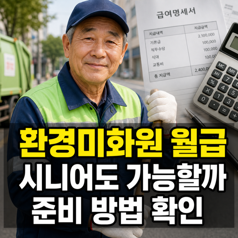 시니어가 알아야 할 환경미화원 월급·연봉과 준비 방법