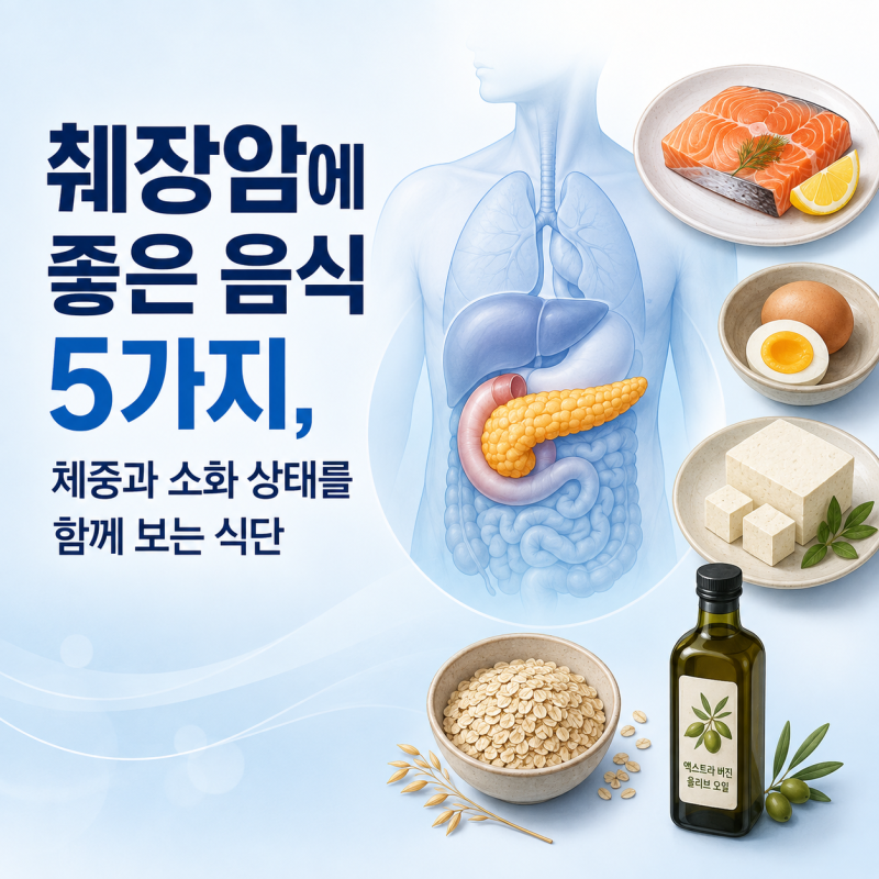 췌장암에 좋은 음식 5가지, 체중과 소화 상태를 함께 보는 식단
