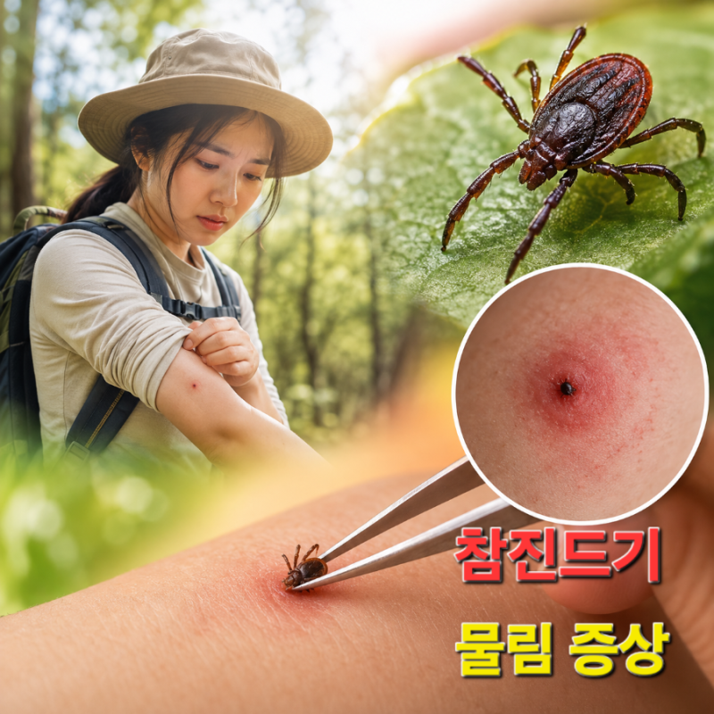 야외활동 후 참진드기 물림 증상 비교 및 안전하게 머리 제거하는 법