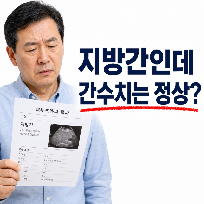 복부 초음파에서 지방간이라고 했습니다 — 간수치가 정상인데도요?