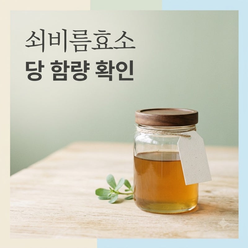 쇠비름효소효능 확인 전 꼭 따져봐야 할 3가지 당 함량 기준