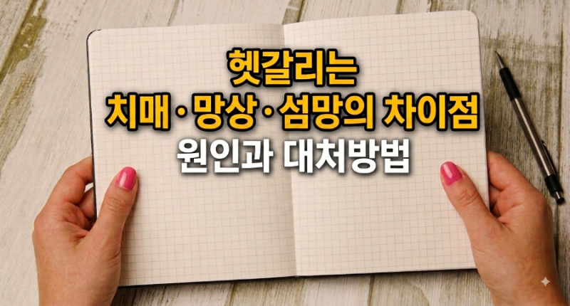 치매,섬망,망상의 차이점과 각각의 올바른 대처방안