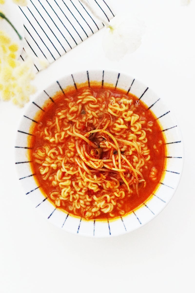신라면 해장라면 레시피 숙주 라면 맛있게 끓이는법