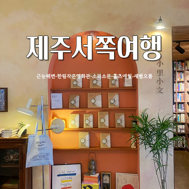 제주서쪽 여행코스 추천 금능해변 홀츠애월 금능샌드 새별오름 당일코스