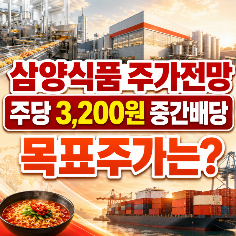 삼양식품 주가전망, 주당 3,200원 중간배당과 중국공장, 목표주가는? 살까, 팔까, 보유할까?[74....