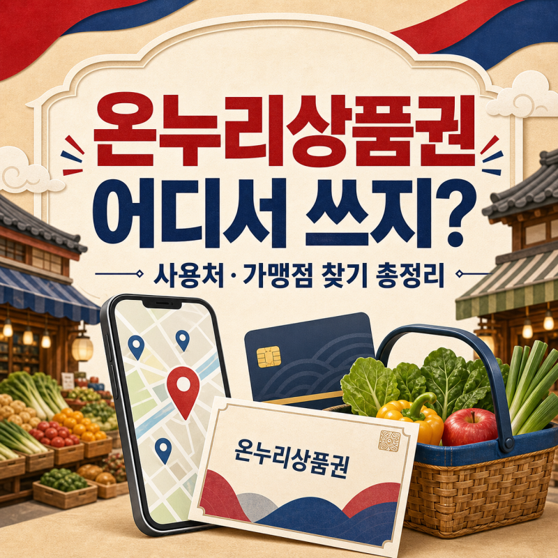 온누리상품권 받았는데 어디서 쓰지? 사용처·가맹점 찾는 법 총정리